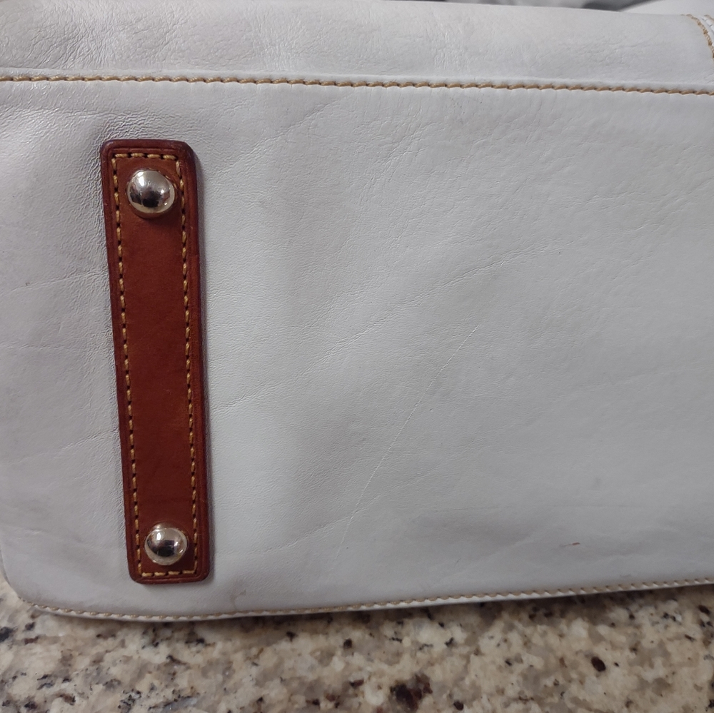 Dooney & Bourke Shoulder Bag White/Brown LG - Picture 11 of 16